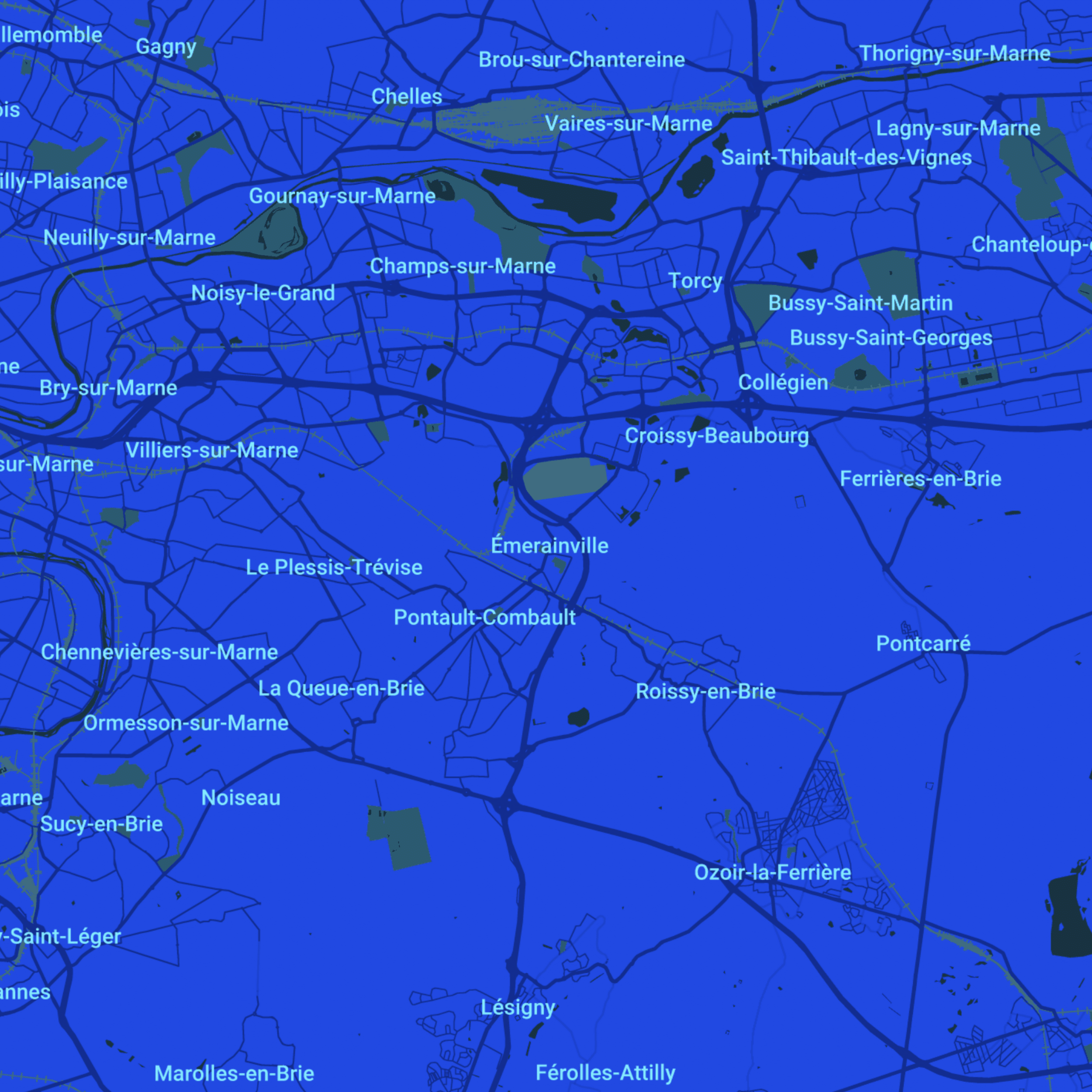 carte Urgences vétérinaires Emerainville (77184)