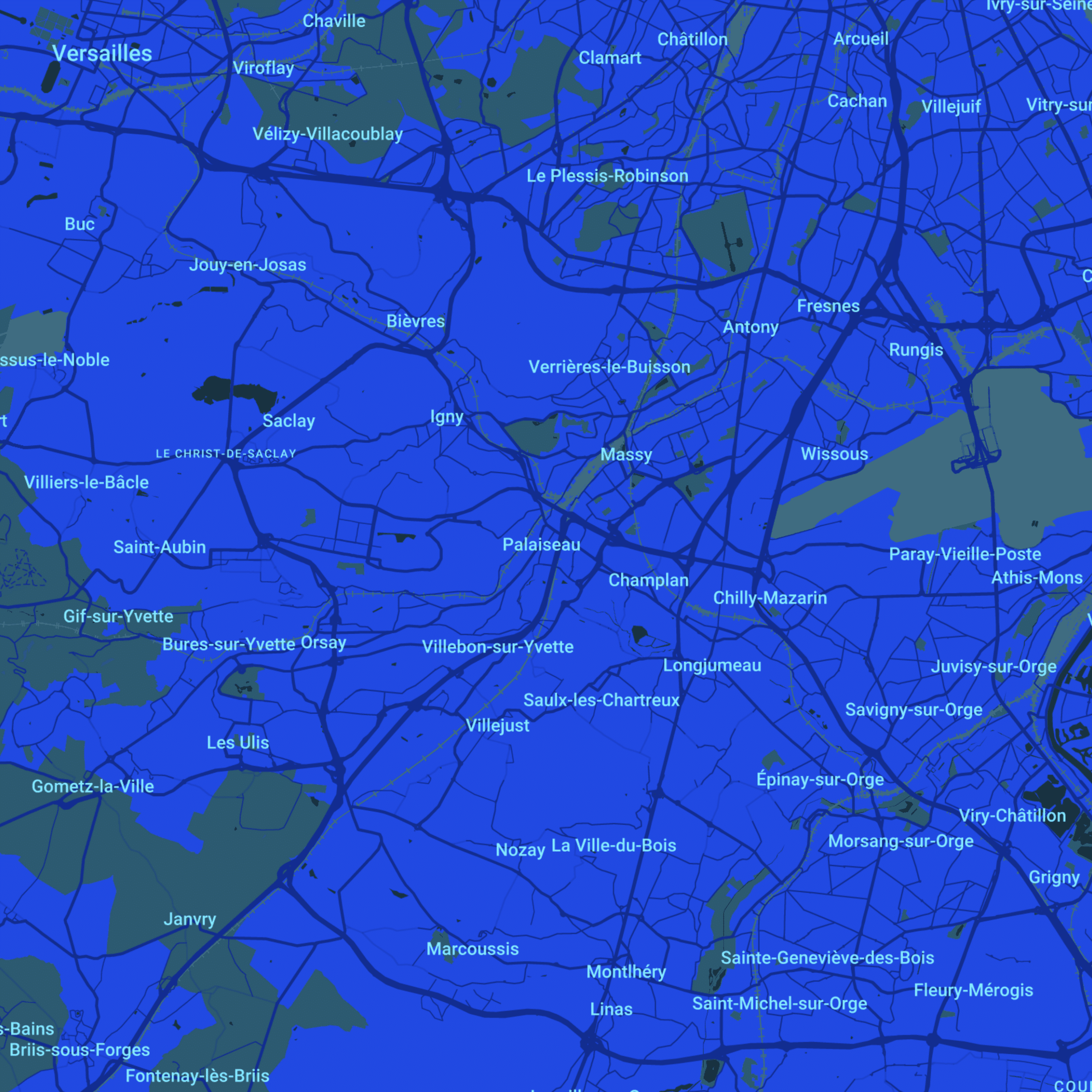 carte Urgences vétérinaires Palaiseau (91120)