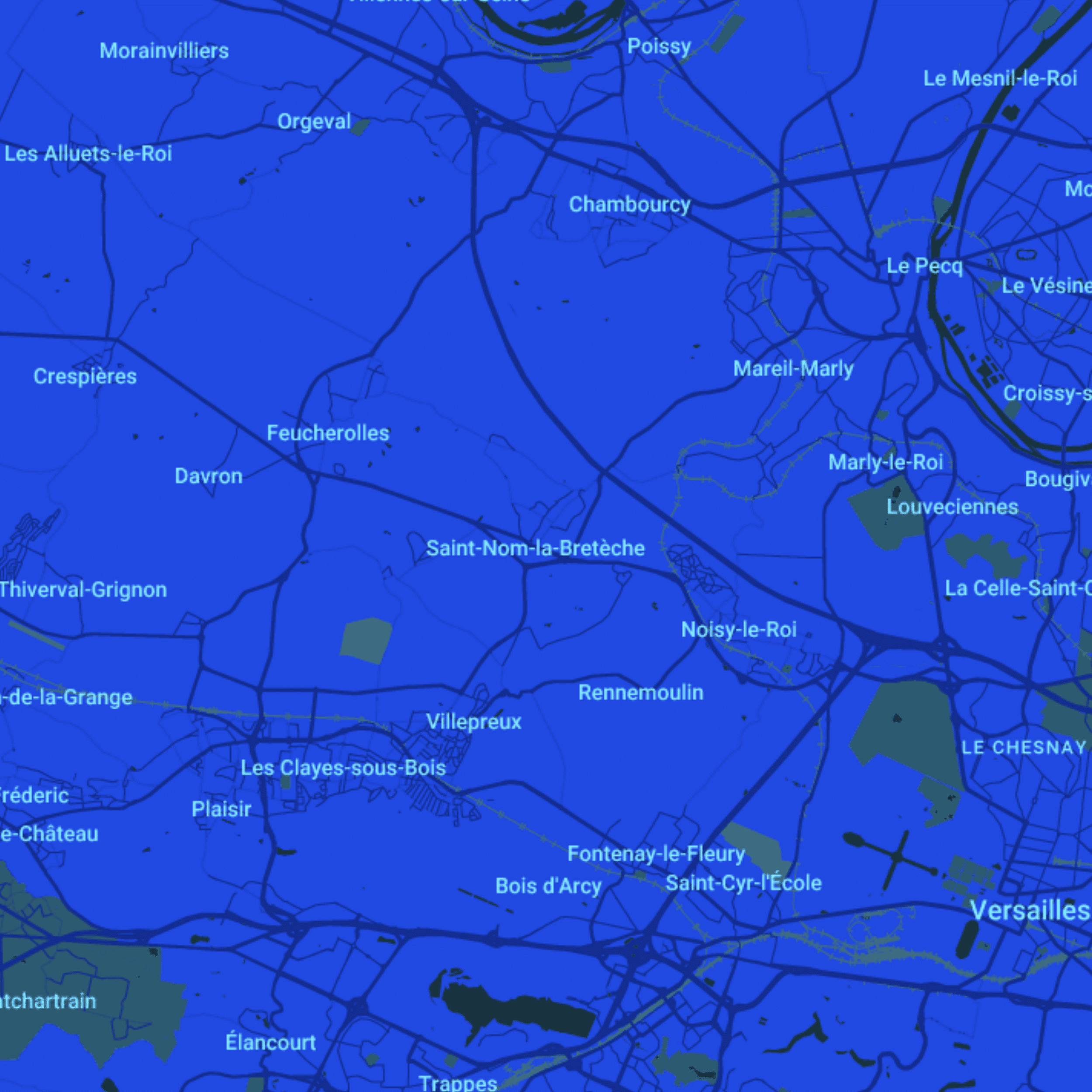 carte Urgences vétérinaires Saint-Nom-la-Bretèche (78860)