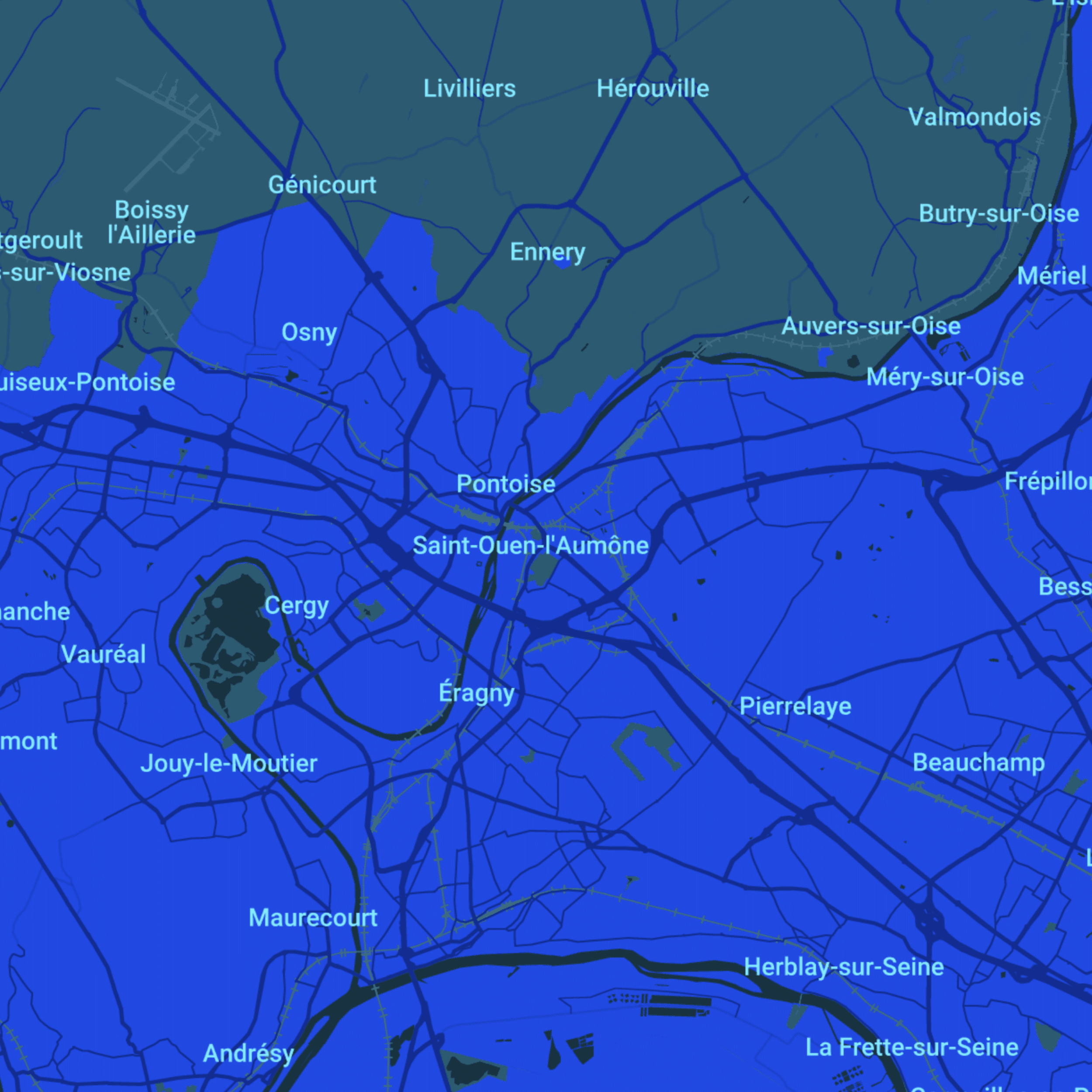 carte Urgences vétérinaires St Ouen L Aumone (95310)