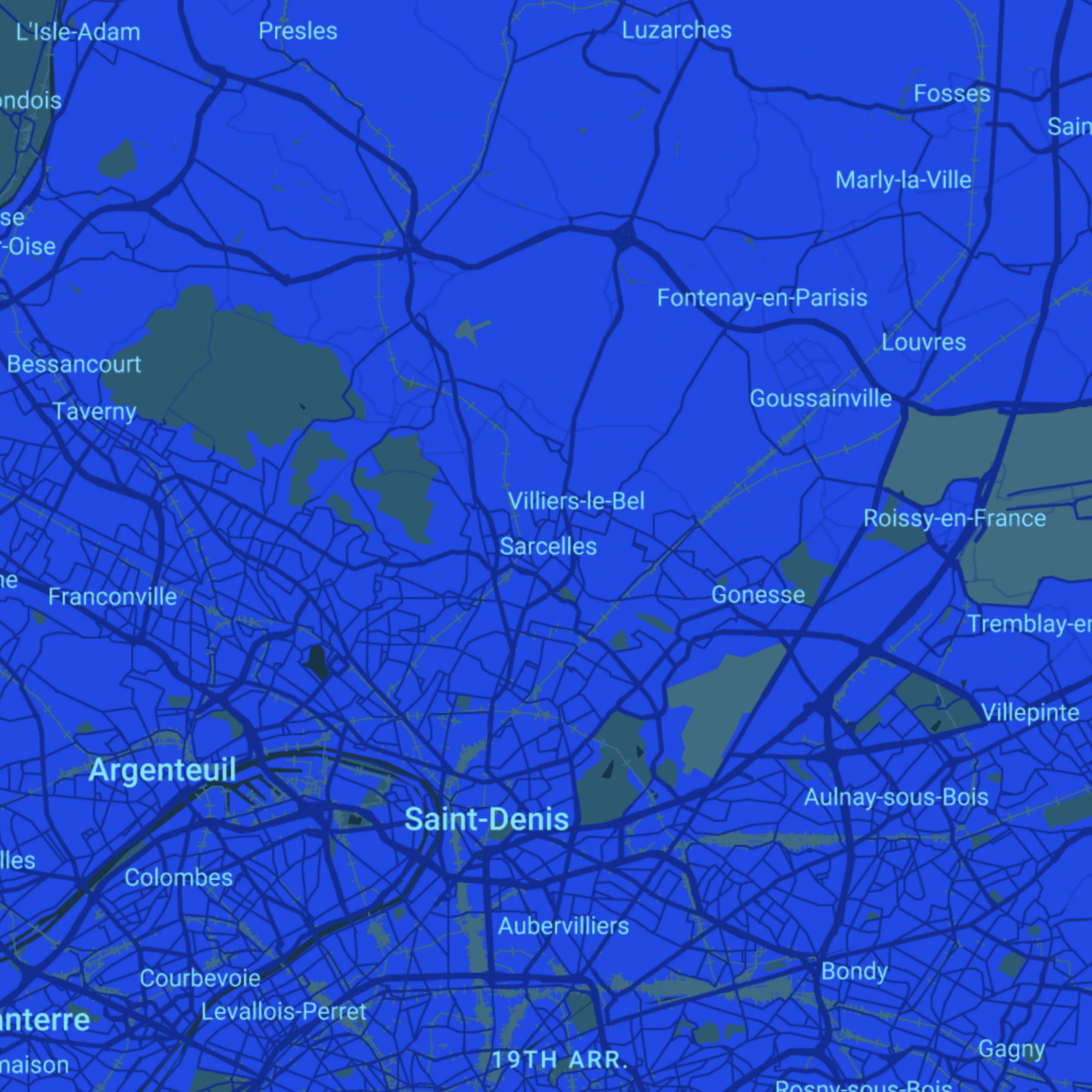 carte Urgences vétérinaires Sarcelles (95200)