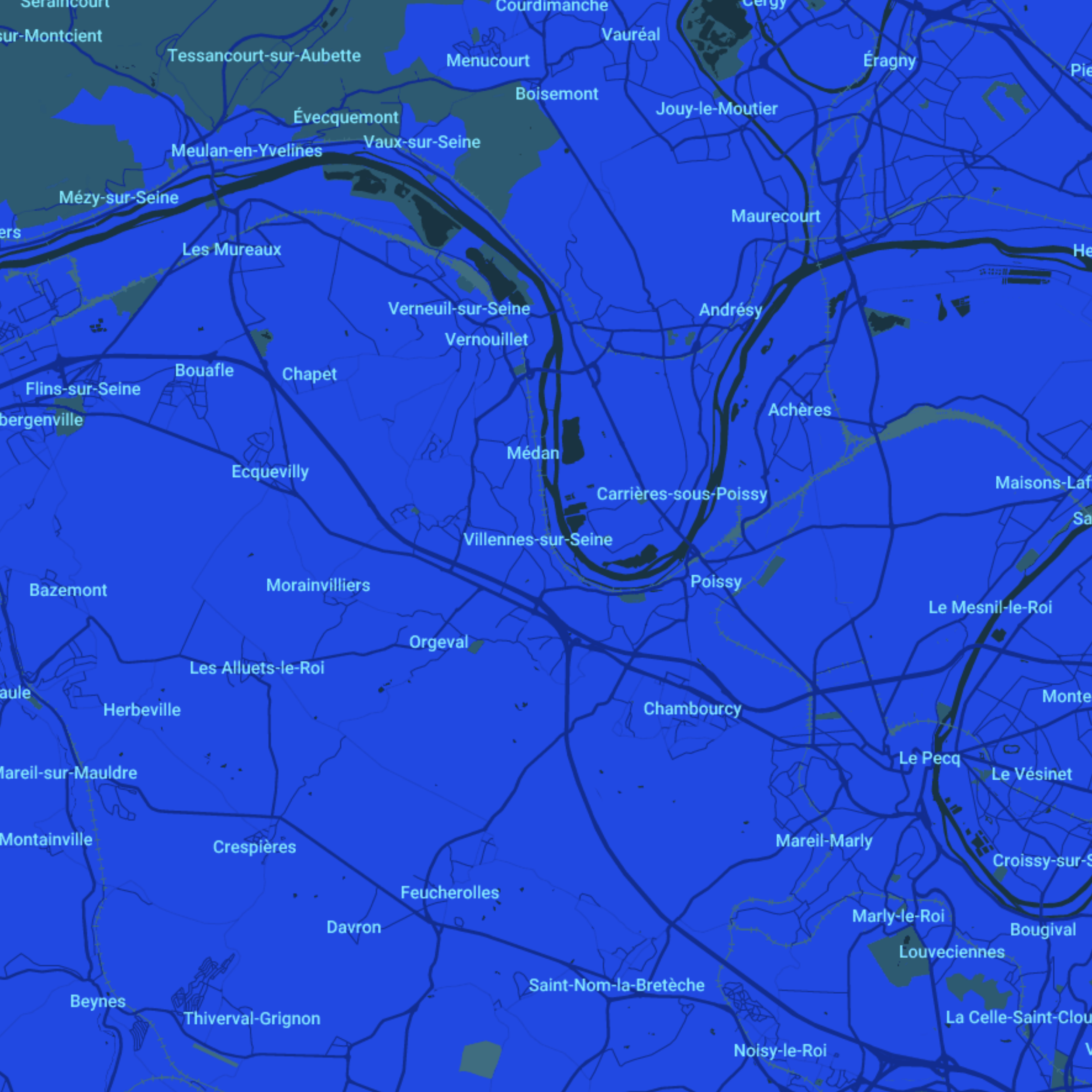 carte Urgences vétérinaires Villennes-sur-Seine (78670)