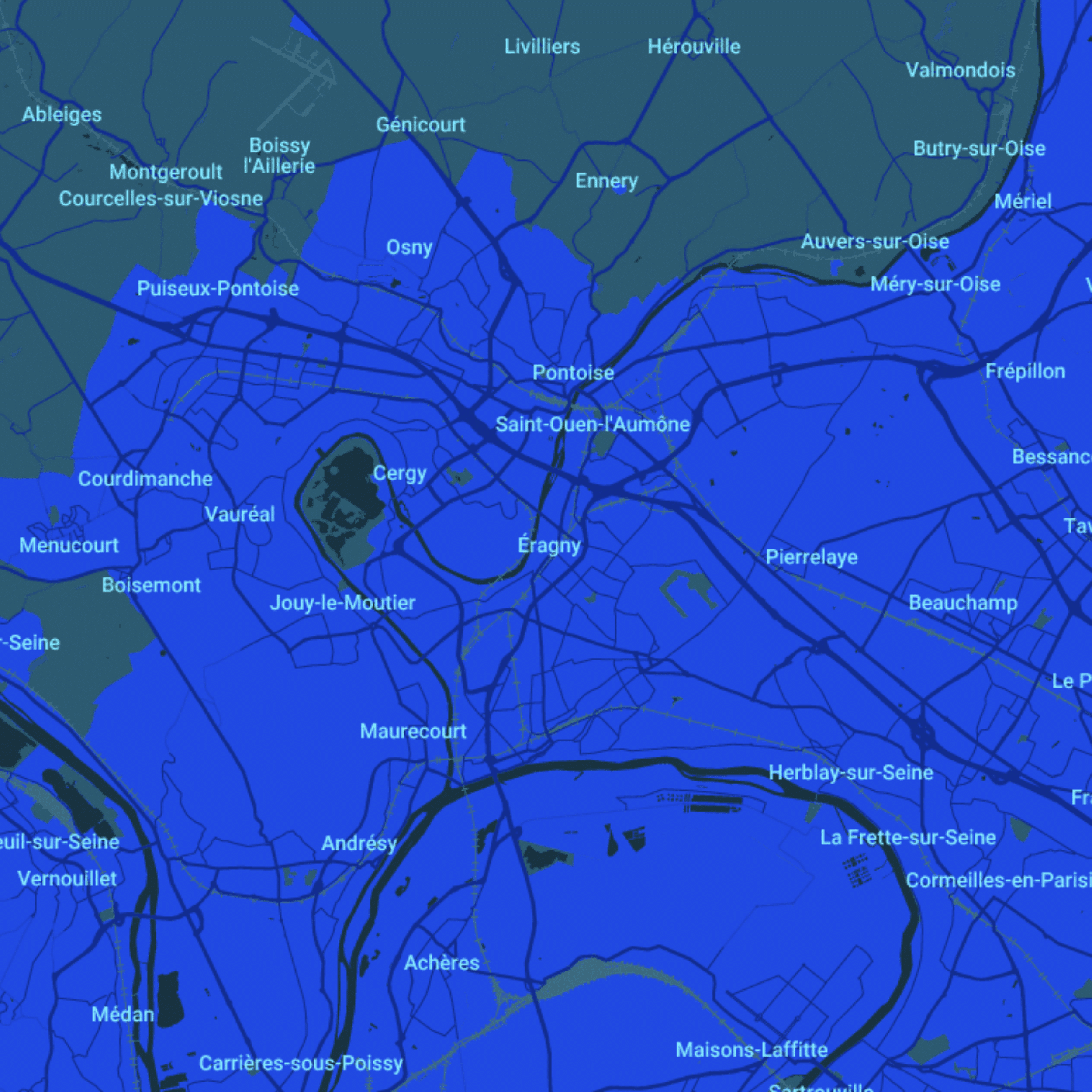 carte Urgences vétérinaires Eragny (95610)