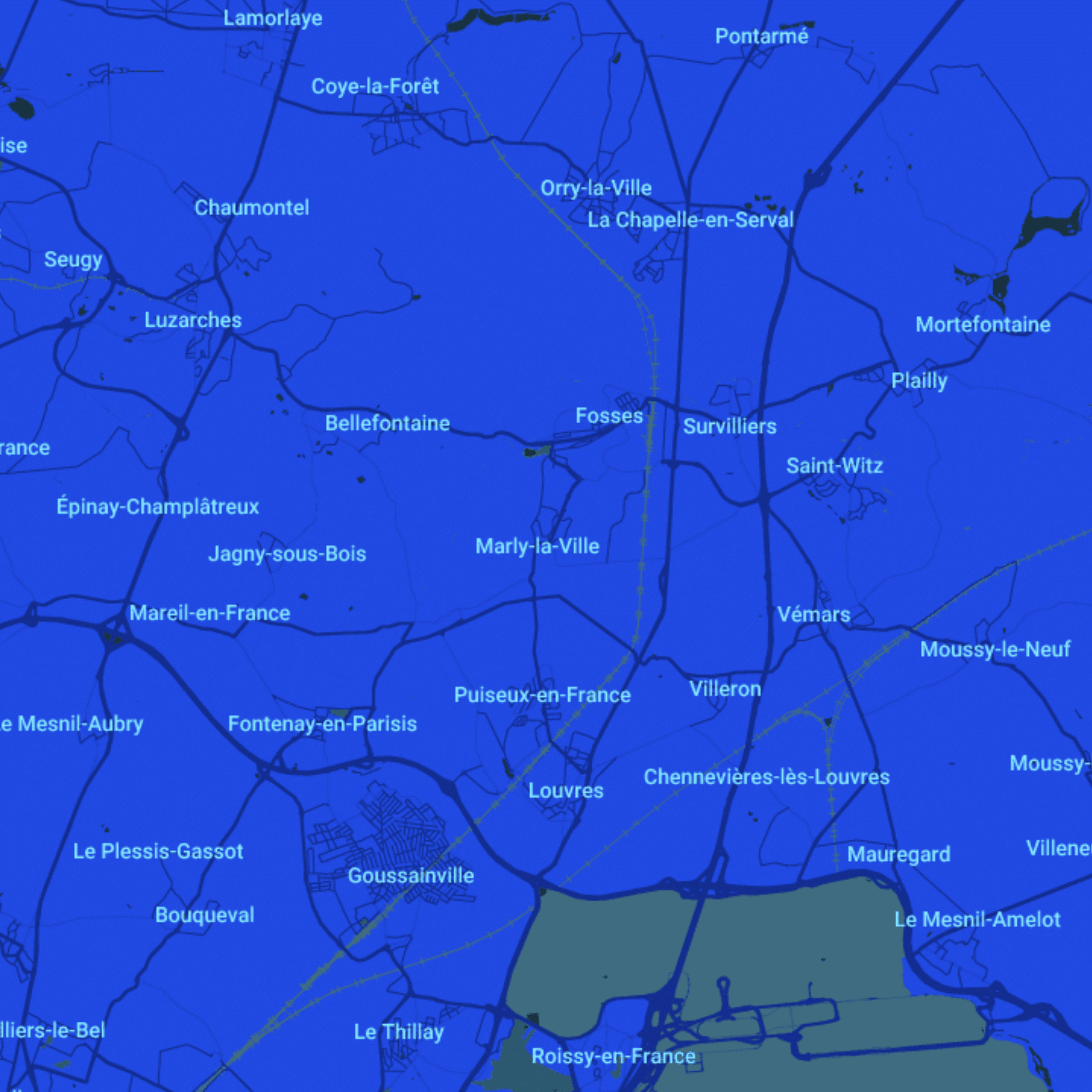 carte Urgences vétérinaires Marly-la-ville (95670)