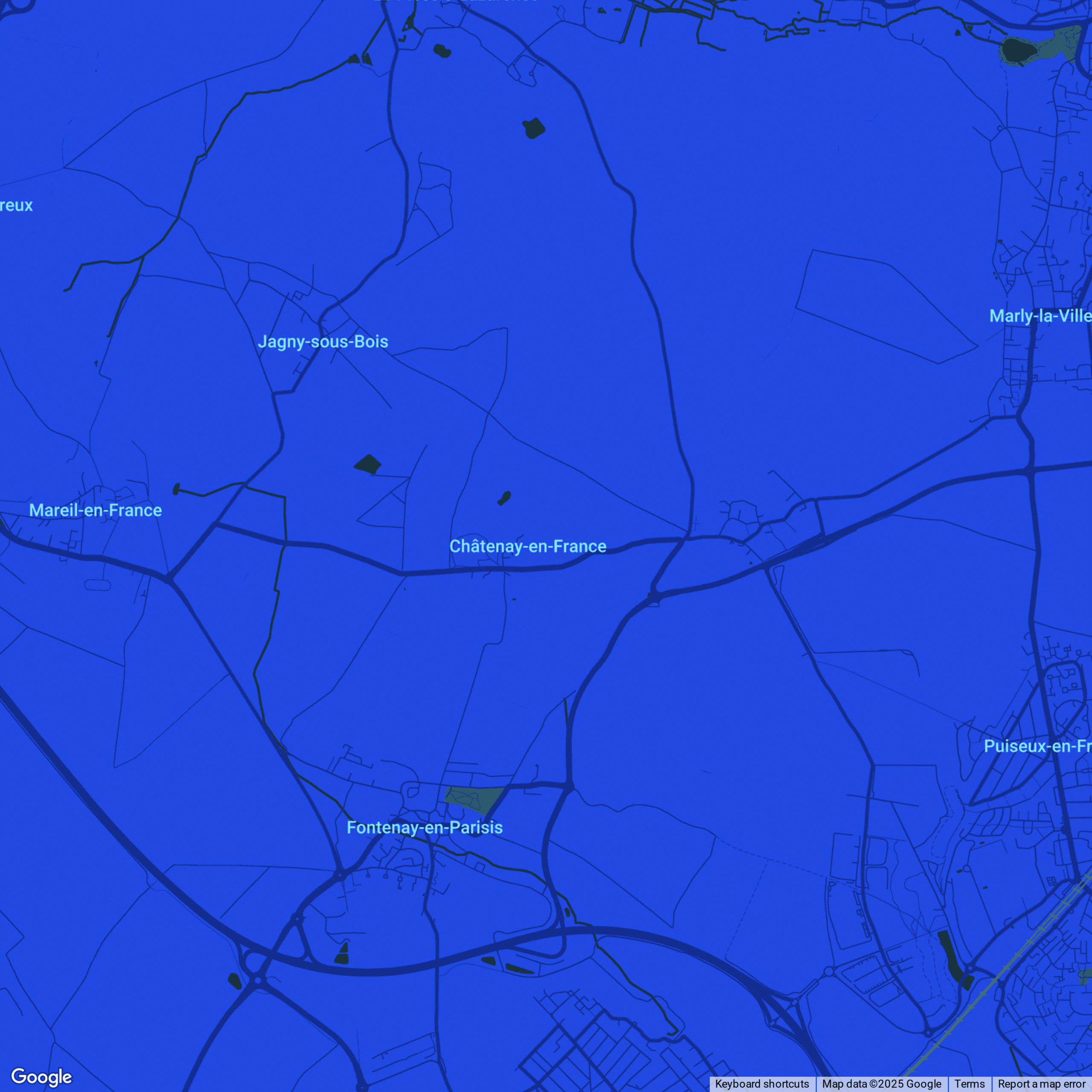 carte Urgences vétérinaires Chatenay en France (95190)