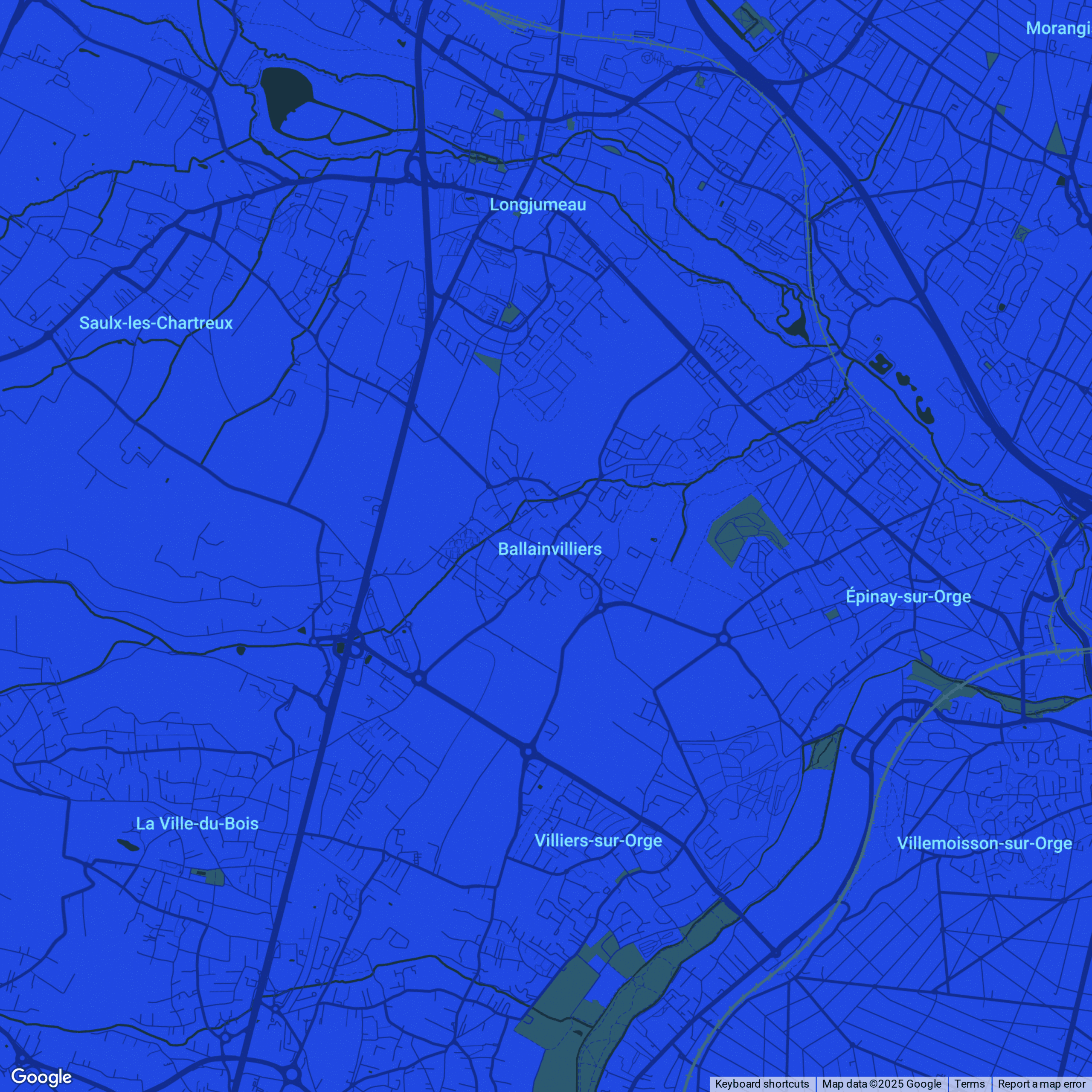 carte Urgences vétérinaires Ballainvilliers (91160)