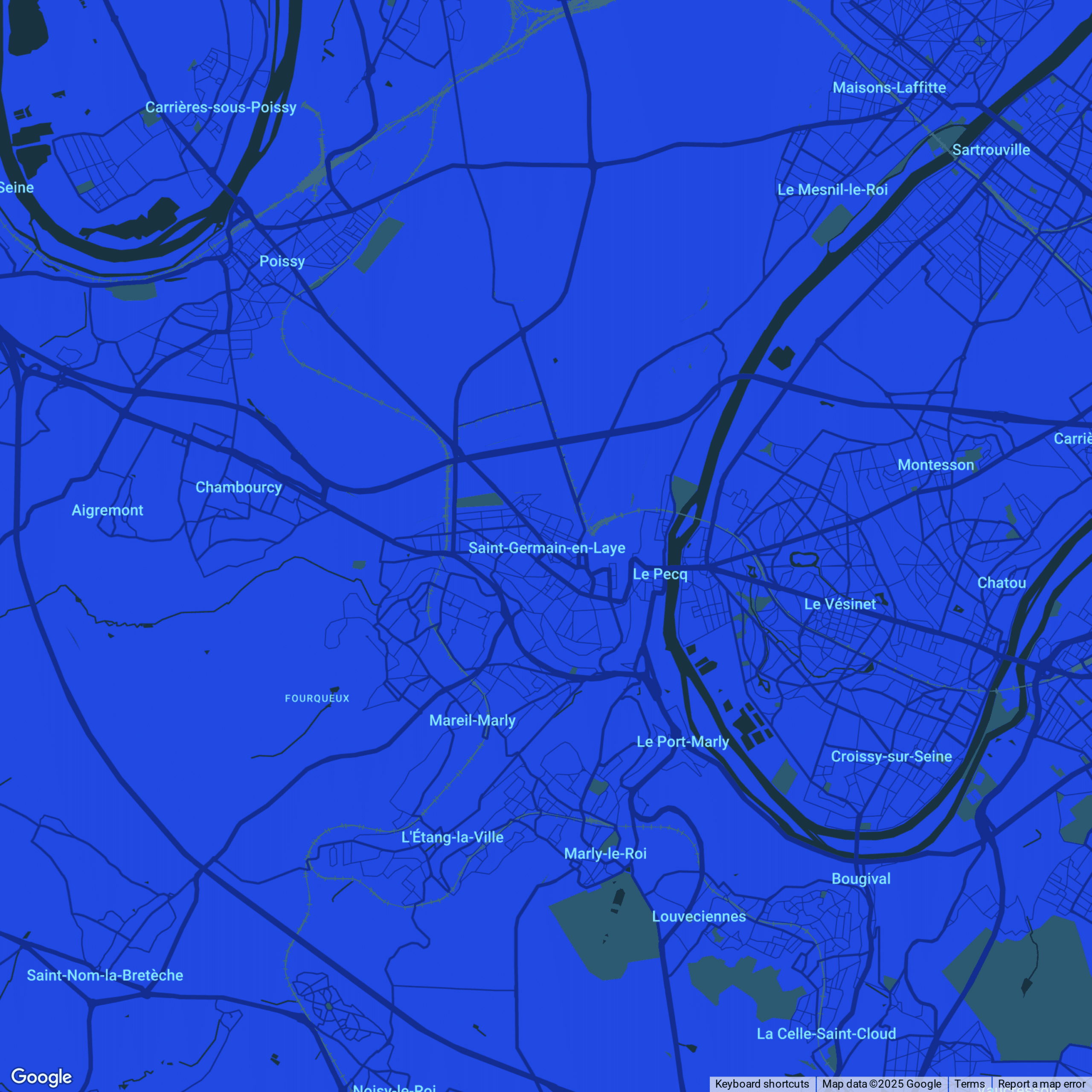 carte Urgences vétérinaires Saint-Germain-en-Laye (78100)