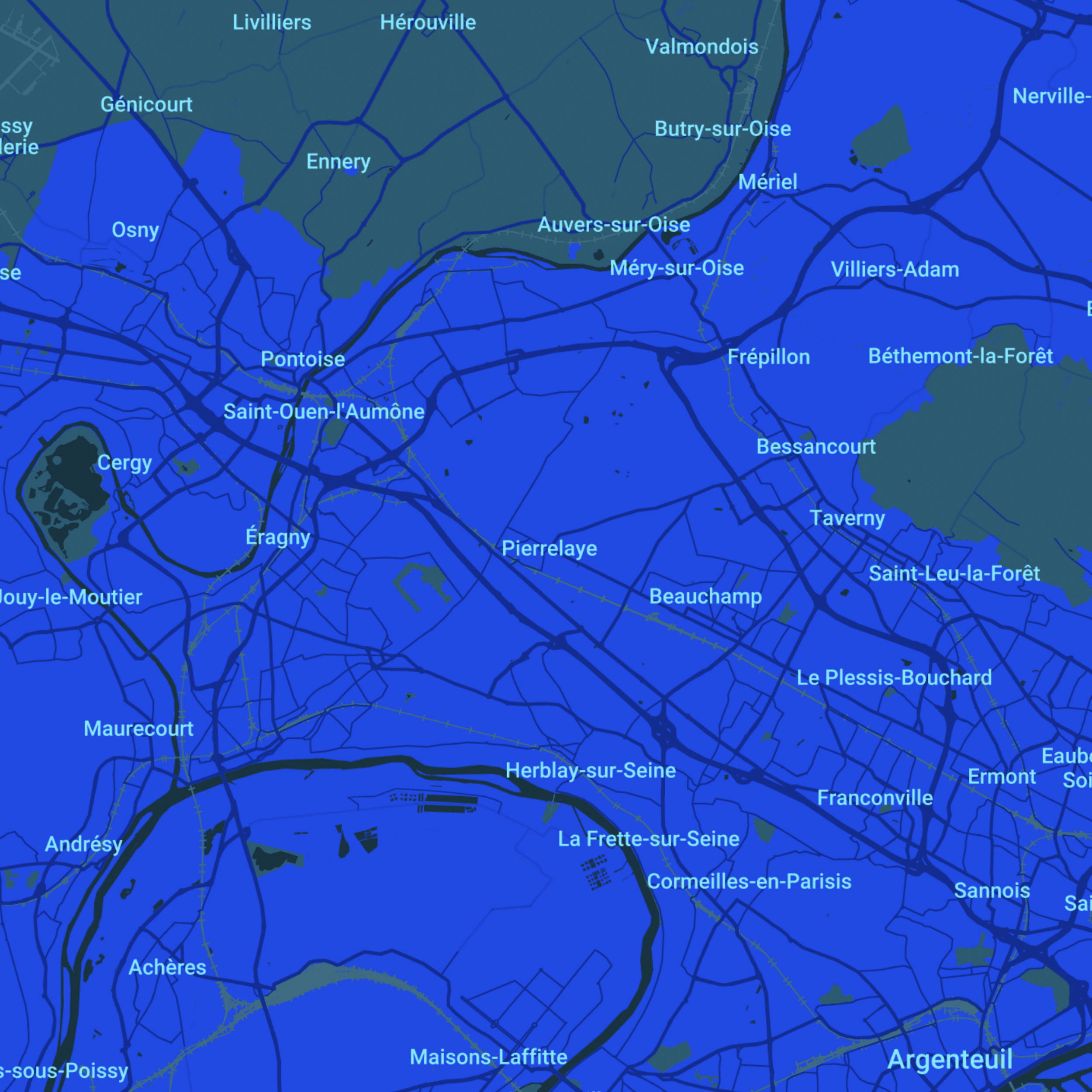 carte Urgences vétérinaires Pierrelaye (95480)