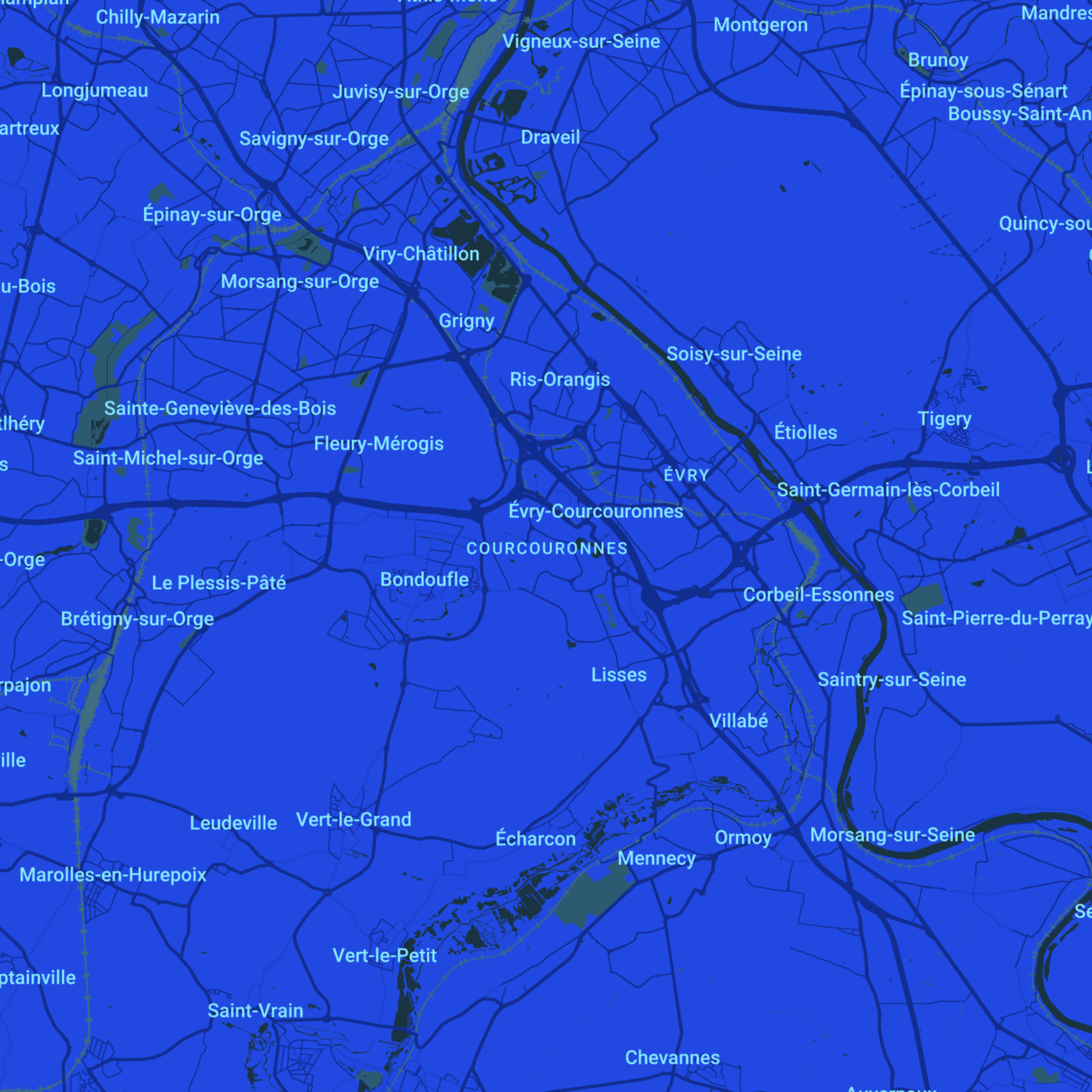 carte Urgences vétérinaires Evry Courcouronnes (91000)