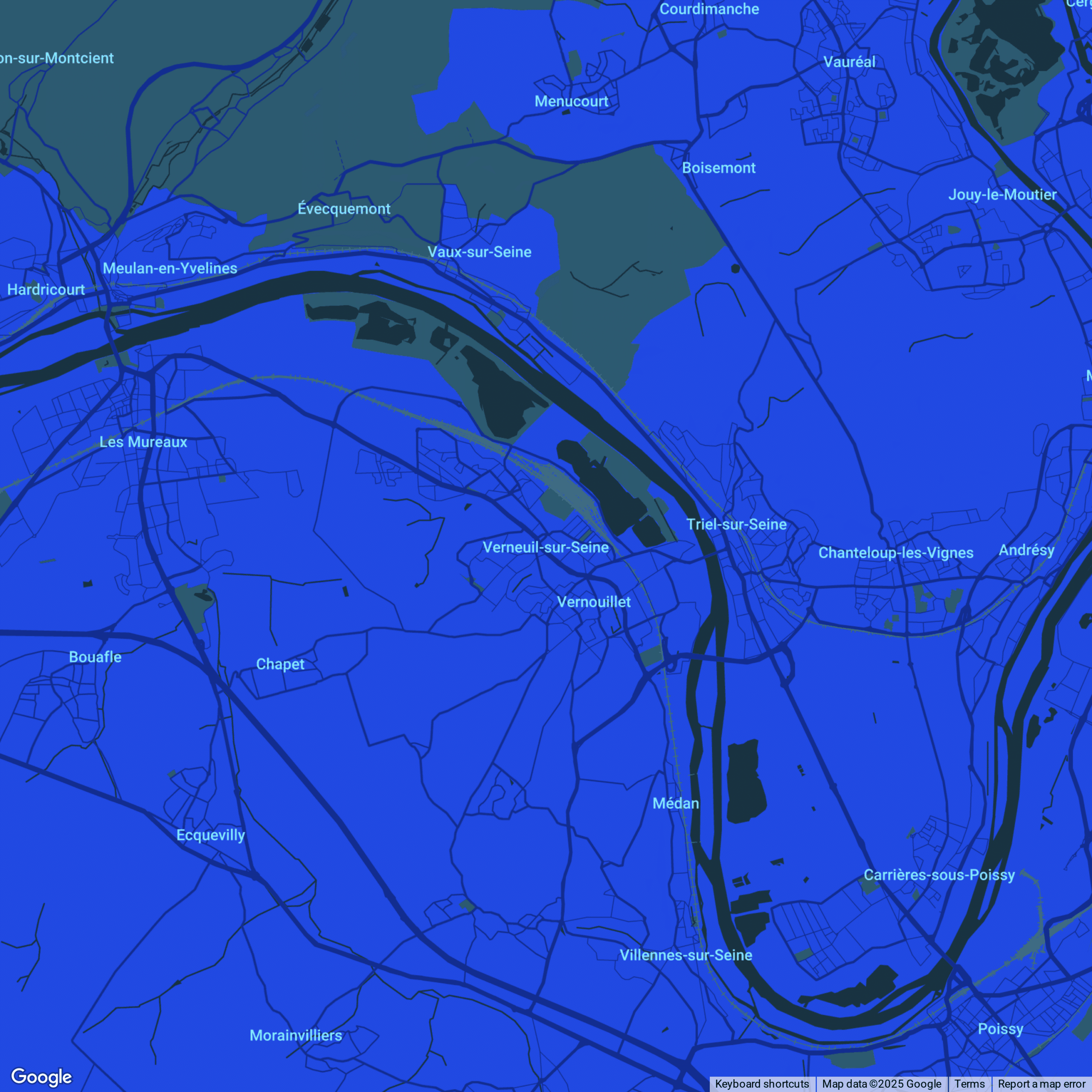 carte Urgences vétérinaires Verneuil sur Seine (78870)